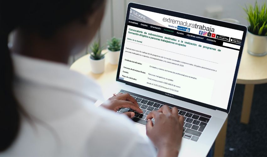 Ir a Desde hoy se pueden solicitar las subvenciones destinadas a la realización de programas de formación dirigidos a personas trabajadoras ocupadas