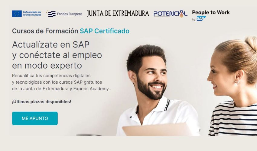 Ir a ¡Actualízate en SAP! Plazas disponibles en 3 cursos de formación de recualificación en competencias digitales y tecnológicas 