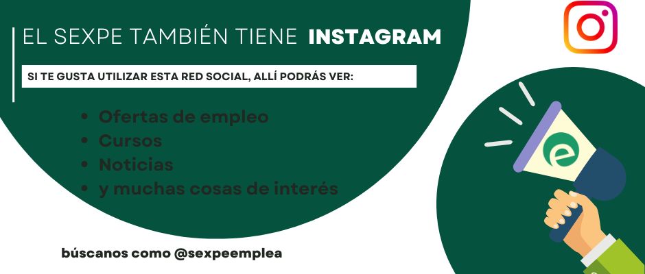 El SEXPE también tiene Instagram